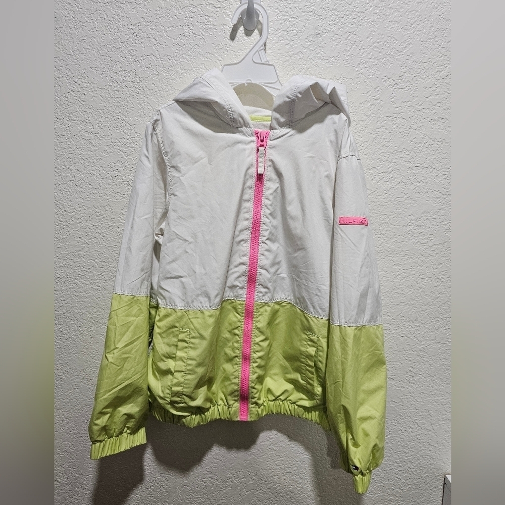 Tommy Hilfiger Kids Girl Hooded Windbreaker Jacket Size M 8-10